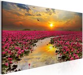 Schilderij - Lily Field (1 Part) Wide.