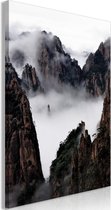 Schilderij - Fog Over Huang Shan (1 Part) Vertical.