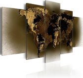 Schilderij - Brass continents.