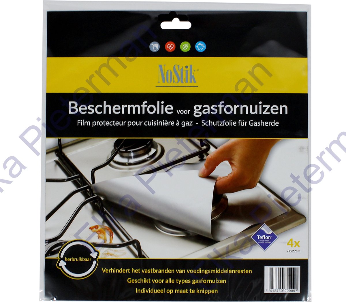 beschermfolie gasfornuizen 27x27cm 4 stuks