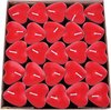 Waxinelichtjes voor de Liefde - Rode Hartjes – 50 stuks