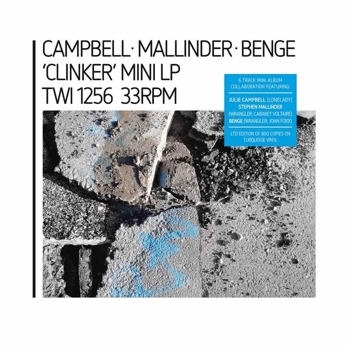 Julie Campbell, Stephen Mallinder, Benge - Clinker (LP) (Limited Edition)