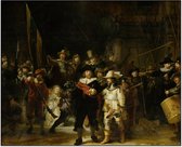Akoestisch schilderij - EASYphoto  - Small: 74 x 60 cm - 50 mm  -  Rembrandt van Rijn - De Nachtwacht - Akoestisch fotopaneel - Akoestisch wandpaneel - Geluidsabsorberend - Estheti