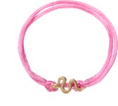 Go Dutch Label Armband touw slang Pink B2346-4