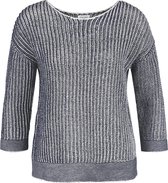 GERRY WEBER Dames Trui met 3/4-mouwen en bicolour look