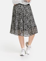 SAMOON Dames Plissérok met animal print