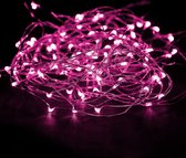 Gekleurde LED Haarlampjes Roze (2 meter 20 LED) • Carnaval • Kerst • Trouwfeest • Warm Wit • Groen • Blauw • Wit • Rood • Roze • Multicolor • Paars