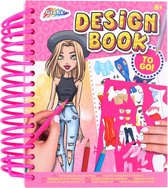 Fashion Design boek met potloden en 3  sjablonen Handig klein formaat 15.5 cm hoog 14 cm lang