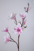 Kunstbloem - Magnolia - topkwaliteit decoratie - 2 stuks - zijden bloem - Paars - 110 cm hoog