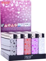 Aansteker – “Pink Heart “design  - 50 stuks – Lighter  - Briquet