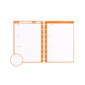 Modubooq™ - 32 oranje wekelijkse herbruikbare discbound pagina's - A5
