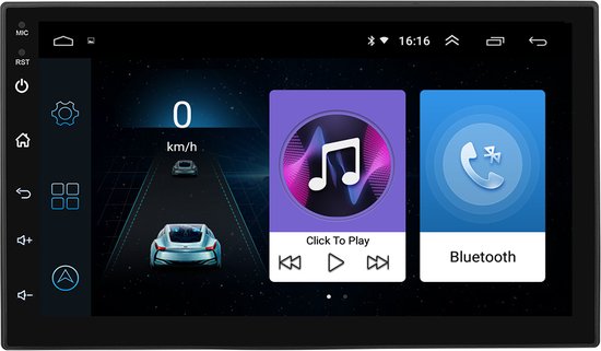 Autoradio met Bluetooth, USB en Navigatie - Wifi - AUX - Touchscreen -  HD... | bol.com