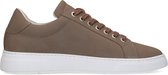 Manfield - Heren - Taupe nubuck sneakers - Maat 45