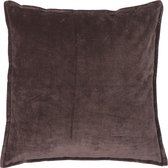 In The Mood Collection Charme Sierkussen - L50 x B50 cm - Donkerbruin