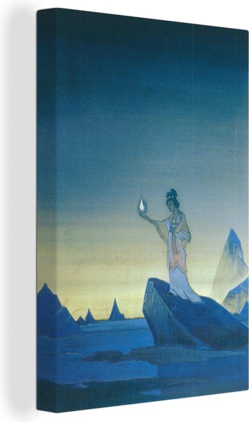 Peinture sur toile Agni yoga - peinture de Nicholas Roerich - 80x120 cm - Décoration murale