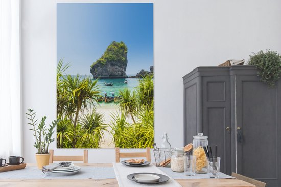 Tableau sur toile Vue de Nui Beach en Thailande - 120x180 cm - Décoration murale XXL