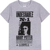 Grijs t-shirt met korte mouwen - Harry Potter / 134 cm