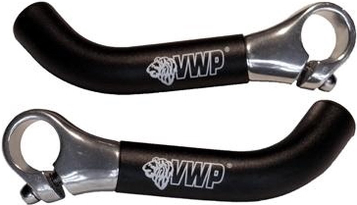 Bar Ends Aluminium Gebogen Zwart