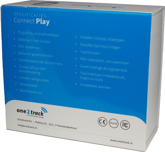 One2track Connect Play - GPS telefoonhorloge voor kinderen - Roze - GPS met belfunctie - GPS horloge Kind