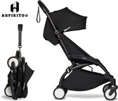 Aspirito® multi-functionele kinderwagen - Kwalitatieve buggy - Opklapbare wandelwagen - Black