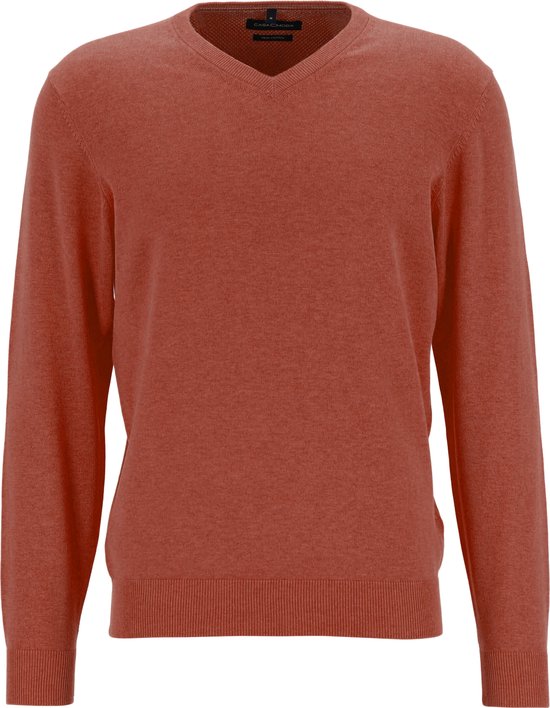 Casa Moda - Pullover V-Hals Oranje - Heren - Maat XL - Regular-fit