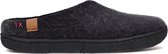 Tofvel Tibet pantoffels zwart uni (17281-BLACK)