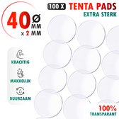 TENTA® Dubbelzijdig Tape Plakkers XL 100 stuks - Montagetape - Super Sterk - Transparant - 40mm