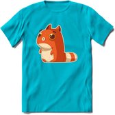 Schattige katten hypnose T-Shirt Grappig | Dieren poes Kleding Kado Heren / Dames | Animal Skateboard Cadeau shirt - Blauw - L