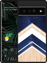 Pixel 6 Pro Hardcase hoesje Space wood - Designed by Cazy