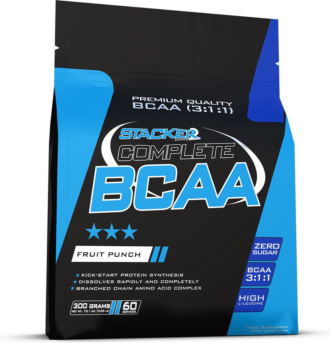 Goedkoopste Complete BCAA - Fruit Punch [300gr] | Stacker2 Europe