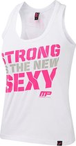 Womens Vest Strong Is The New Sexy White (MPLVST432) M