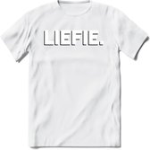 Liefie - Valentijn T-Shirt | Grappig Valentijnsdag Cadeautje voor Hem en Haar | Dames - Heren - Unisex | Kleding Cadeau | - Wit - XL