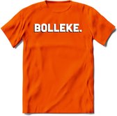 Bolleke - Valentijn T-Shirt | Grappig Valentijnsdag Cadeautje voor Hem en Haar | Dames - Heren - Unisex | Kleding Cadeau | - Oranje - S