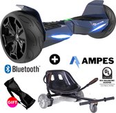 Off Road Hoverboard | Ampes | 700W Motor | Bluetooth Speaker | Oxboard | Donkerblauw + Hoverkart Zwart