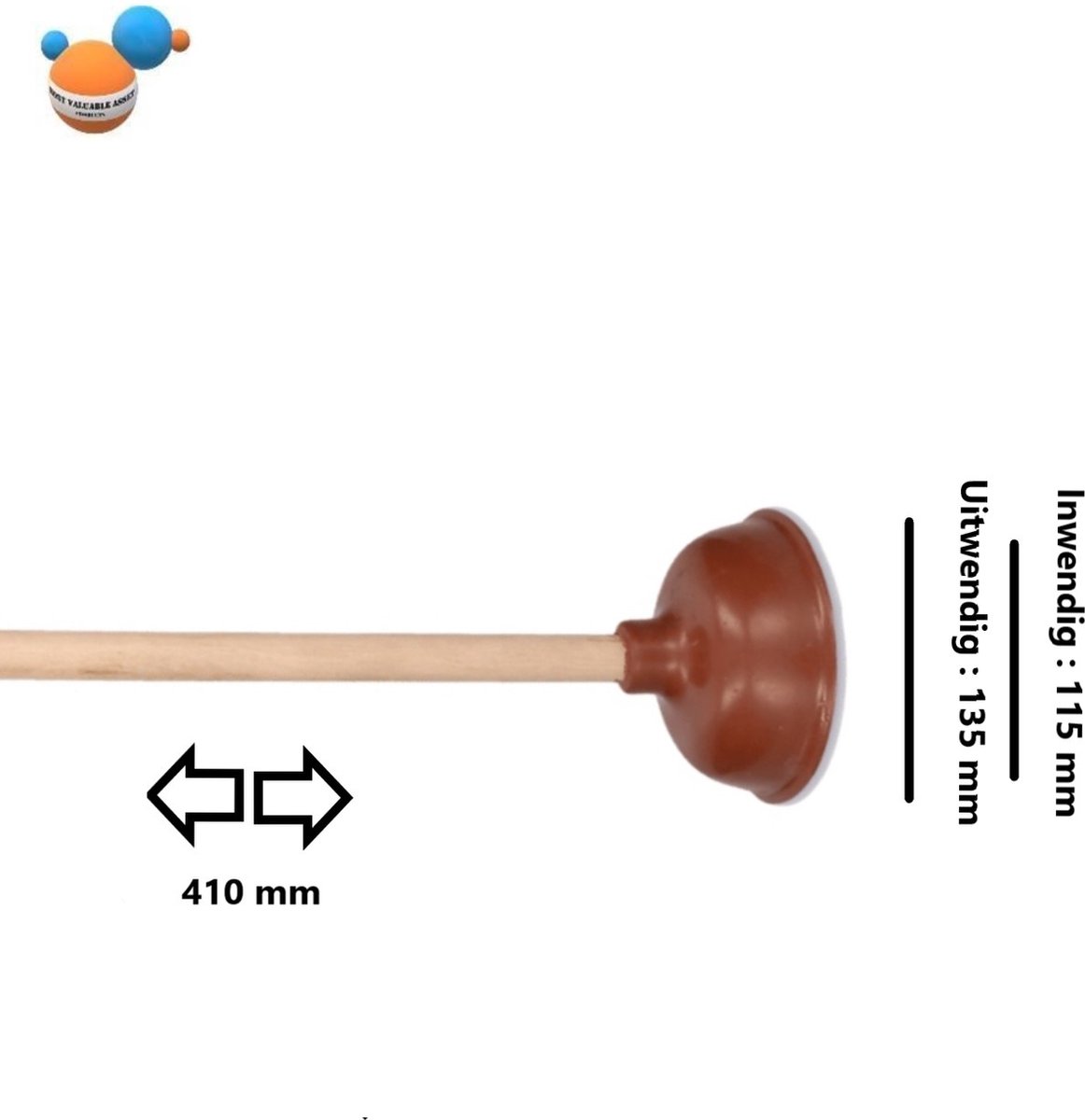 Gootsteen ontstopper plopper gootsteen ontstopper met houten steel