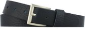 Leren Riem Dames/Heren | 3.5cm breed | Riemmaat: 105cm (totale lengte: 120cm) | 100% echt leer | Nikkelvrije gesp | Kleur: navy