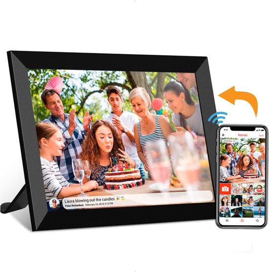 B-care Digitale Fotolijst Met WiFi En Frameo App - 10.1 Inch HD Touch Screen Scherm - 16GB