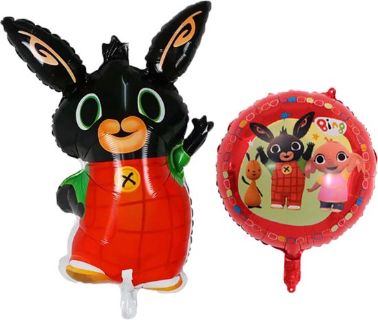 2 delig - Bing ballon set - Folieballon - Versiering - Bing - Helium - Ballonnen - Thema feest - Kinderverjaardag