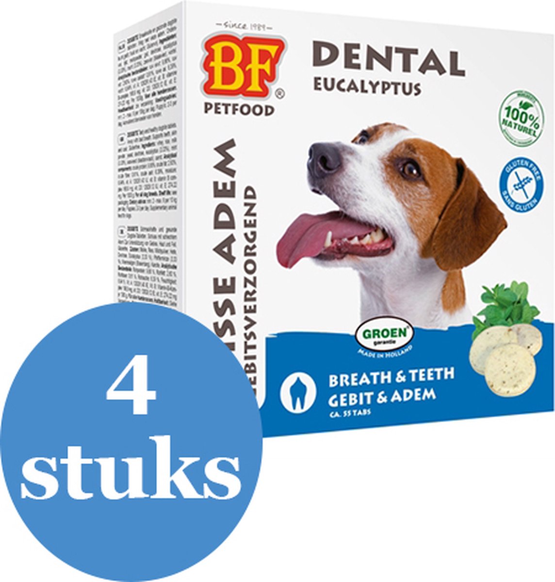 Biofood Dogbite Hondensnoepjes Naturel - 4 x 55 st