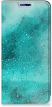 Foto hoesje Geschikt voor Samsung Galaxy A13 5G | Geschikt voor Samsung Galaxy A04s Smart Cover Painting Blue