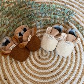 Baby Ollie Sloffen Teddy - Bruin - Maat 18/19 - 6-12 maanden