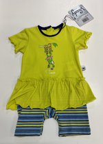 Woody romper baby - fel geel - kikker - 181-3-RFS-S/662 - maat 62