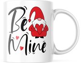 Valentijn Mok met tekst: Be mine gnome | Valentijn cadeau | Valentijn decoratie | Grappige Cadeaus | Koffiemok | Koffiebeker | Theemok | Theebeker