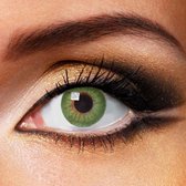 Partylenzen - Shiny Green - jaarlenzen met lenshouder - kleurlenzen Partylens®