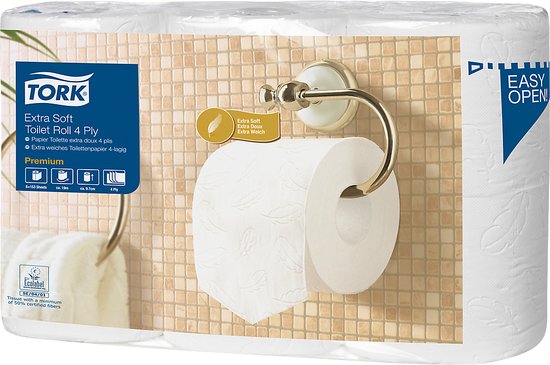 Toiletpapier Tork T4 110405 Premium 4-laags 153vel 42 rollen wit
