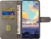 Samsung Galaxy S22 Hoesje Vintage Wallet Book Case Grijs