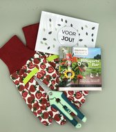 Plukbloemen- Bloemenzaden- cadeau - voor jou- brievenbus cadeau-  tuinhandschoenen-bloemenschaartje- kadootje