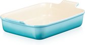 Le Creuset Aardewerken rechthoekige ovenschaal Caribbean Blue 32cm 3,85l