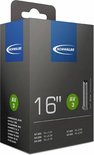 Schwalbe fietsbinnenband verpakking, 16 inch, met autoventiel AV3.