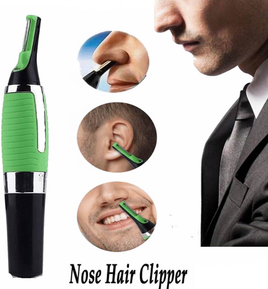 Bol.com Oortrimmer - Neustrimmer - Oor - Neus - Wenkbrauw - Trimmer - Haar - Inclusief Batterij - baardtrimmer- scheren - Oor - ... aanbieding